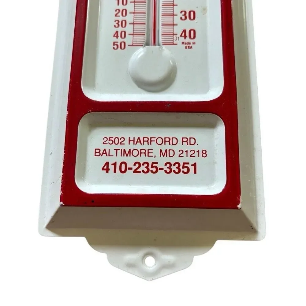 C.V. Foster Equipment Co. Baltimore MD Vintage Metal Thermometer